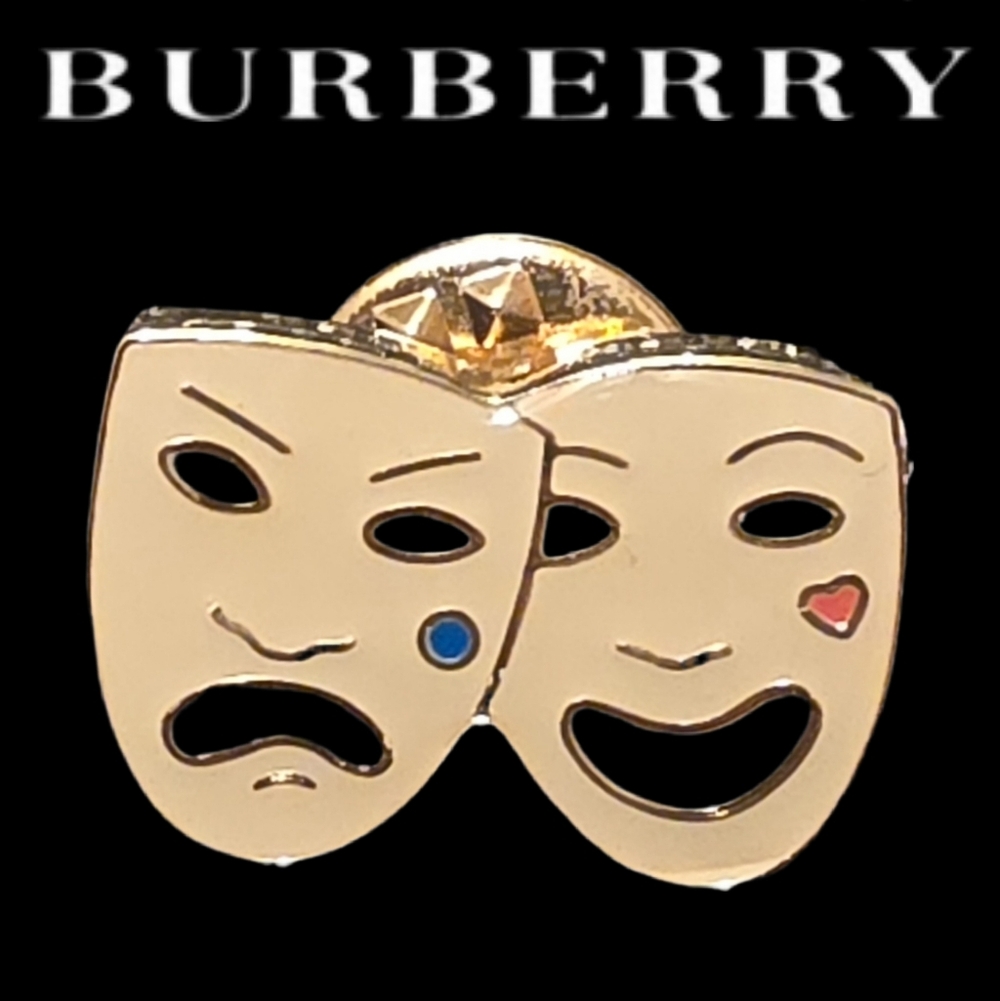 ⭐️Burberry Theatre Masks Enamel Pin